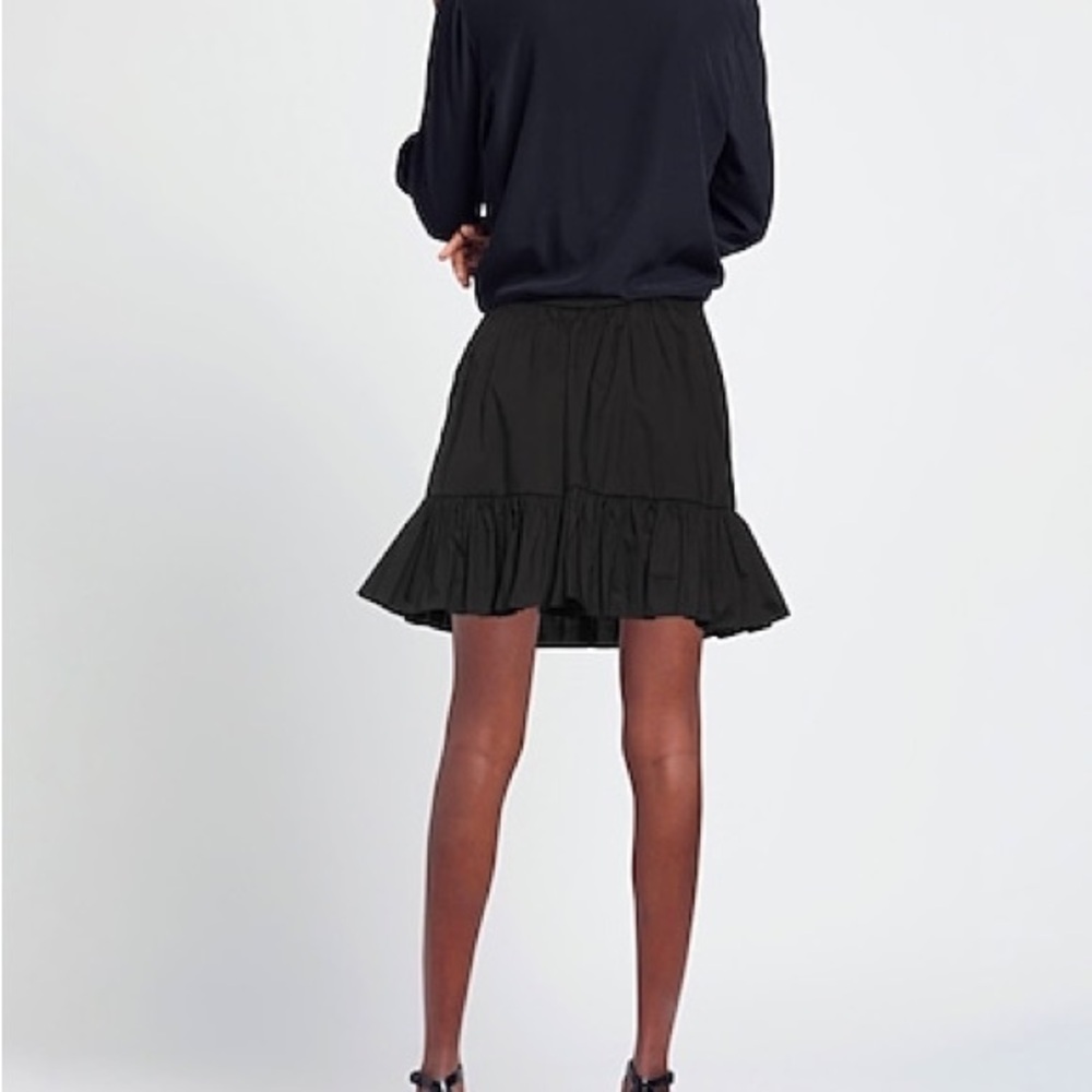 Express Black‎ Mini Skirt with Ruffle Hem
